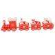 Child Toys Christmas Gift Train Baking Decoration Ornaments Children s Day Scene (bag-red) Fireplace Home Craft Props Plastic Iron