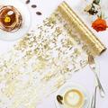 1pc Table Runners Metallic Golden/Silvery Sparkle Thin Sequin Glitter Foil Thin Mesh Roll Table Decor Valentine s Day Wedding Bridal Shower Engagement Birthday Bachelor Party Supplies Holiday Ac