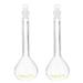 Uxcell 100ml Tolerance 0.1ml 3.3 Borosilicate Glass Volumetric Flask with Glass Stopper Clear 2 Pack