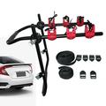 OUKANING Portable 3-Bicycle Trunk-Mount Bike Carrier Rack Hatchback for SUV&Car Truck USA