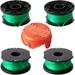 Thten SF-080 Trimmer Replacement Spools Compatible with Black Decker SF-080-BKP GH3000 GH3000R LST540 LST540B Weed Eater 20ft 0.080 Edger Refills with 90583594 Cover Cap (4 Spool 1 Cap)