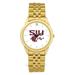 Men s Gold Southern Illinois Salukis Rolled Link Watch