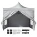 SKYSHALO Outdoor Pop Up Canopy Tent Gazebo Tent 10x10ft with Sidewalls & Bag White