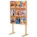 Wooden Mallet MM9-FSLO Divulge 9 Magazine Floor Display - Light Oak