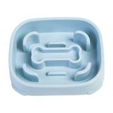 blue--Dog anti-choking slow food bowl large and medium-sized dog feeder cat food bowl non-slip dog bowl