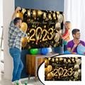 COFEST Happy New Year Party Decoration Suppliesï¼Œ Extra Large Fabric Happy New Year Banner for New Year Year Party Decorationï¼Œ New Year Bannerï¼Œ 70.86 X 45.27 Inches Multicolor