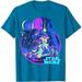 Star Wars Classic Bright Neon Poster Art Disney T-Shirt