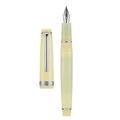 Jinhao 82 Acrylic Fountain .. Pen Iridium Extra Fine .. Nib with Ink Converter .. Transparent Yellow Classic Design .. Smooth Writing Pen (Silver .. Trim)