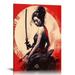 ONETECH Retro Asian Art Poster Samurai Decor Japanese Wall Decor Contemporary Japanese Poster Asian Decor Canvas Painting Pictures for Wall Art