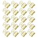 20 Pcs Gold Dovetail Clip Office Supplies Binder Clips Golden Paper Clamps Stainless Steel Portable