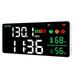 Decibel Meter Wall Hanging Sound Level Meter 11in Large LED Display +Time + Humidity + Temperature; 4 in 1 Decibel Meter 30-130dB Rang DB Meter & SPL Meter Wide Applications for Home