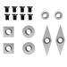 16Pcs Tungsten Carbide Cutters Inserts Set for Wood Lathe Turning Tools