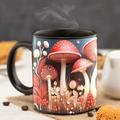 3D Magic Mushrooms Mug, Mushroom Coffee Mug, Funny Novelty Ceramic Tea Cup, 11oz Ceramic Dishwasher Microwave Safe Cup, Ideal Gifts for Men Women