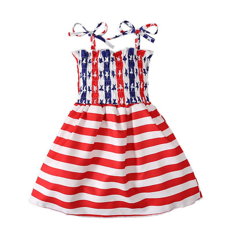 Summer Trendy Girls With Straps And Suspenders, Multiple Printed Dresses For Children's Clothing Ins