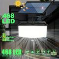 468LED 6500K Super Bright LED Solar Wall Light 1PC Wall Security Lamp Outdoor Lighting Outdoor Lights IP65 PIR Motion Sensor Outdoor Garden Security Street Yard Lamp With Battery
