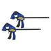 IRWIN QUICK-GRIP Bar Clamp .. One-Handed Micro 4-1/4-Inch 2-Pack .. (1964747) Blue