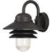 S75VC-LE26C-BK Nautical Wall Mount Light with 4000K Energy Star LED Lamp Durable & Clear Prismatic Acrylic Lens Fade & Rust Resistant UL Listed for Wet Locations 13 H x 10 1/16 W Black