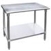 RUNFAYBIU Stainless Steel Work Table Food Prep Worktable Restaurant Supply 18 x 36 NSF Approved