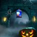 Halloween Music Dynamic Decoration Lights Pumpkin Halloween Horror Dynamic Sound Combination Low-voltage 4 5V Battery Box AA 3pcs 1.5V Dry Battery Night Lights Bedroom Lights Corridor Lights Gar