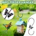 Holloyiver Attractive Bird Feeders Hanger 12-Inch Metal Hummingbird Feeder Hook Extension Hook with Butterfly Design to Hang Bird Feeder Wind Chimes Lanterns (Black)