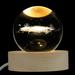 3D Snow Globe Wood Base LED Night Light for Kids Birthday Christmas Gifts