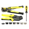 Meterk 4 in 1 Wire Crimpers Engineering Ratcheting Terminal Crimping Pliers Bootlace Ferrule Crimper Tool Efficient Kit for Electrical Installations