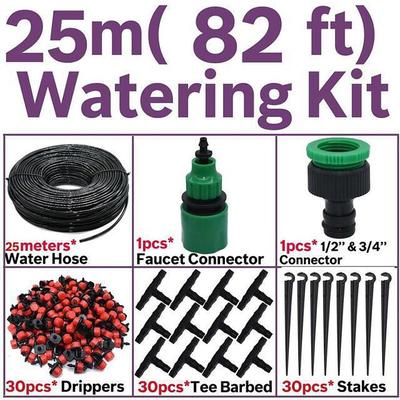 Drip Emitters, 1 Set Automatic Micro Drip Irrigation Watering System Kit Hose Home Garden amp; Adjustable Drippers Greenhouses Potted Grows