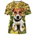 Animal Dog Jack Russell Terrier T-shirt Anime Graphic T-shirt For Couple's Men's Women's Adults' 3D Print Casual Daily