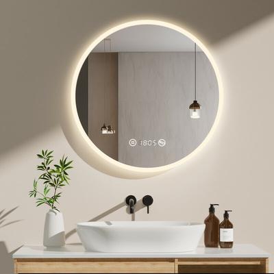 Led Badspiegel Rund Badezimmerspiegel 70cm Badezimmerspiegel mit Neutral Beleuchtung(4300K)