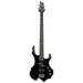 Imerelez Glarry Burning Fire Electric Bass Guitar Full Size 4 String Cord Wrench Tool Black