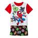 Avengers Black Panther and Spider-Man Toddler Superhero Pajama Shorts Set Size 3T