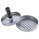 Intirilife Hamburger Presse in Grau mit 12 cm Durchmesser - Burger Presse Patty Maker BBQ Presse zum Grillen Campen für Zuhause und Caterer