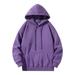 Cathalem Adult Sweatshirt Toddler Coats Mens Sweatshirt Top Pull String Pocket Hoodie Shirt Top Hoodies for Men (Purple L)