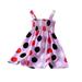 Toddler Fashion Dresses Holiday Playwear For Little GirlsSummer Scoop Neck Sleeveless Floral Flowy Print Plain Sun Beach Casual Fall Winter Clothes Purple 110