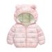 Cathalem Big Kid Coat Toddler Coats Lightweight Jacket for Kids Winter Warm Outwear Jacket Coat Bear Ears Cartoon Rabbit Dog Big Kids (Pink 2-3 Years)