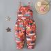 ChoiceGaecuw Toddler Girl Christmas Jumpsuit Kids Xmas Overalls Children s Romper Printing Overalls Sling Sleeveless Spaghetti Backless Jumpsuit Strap Pomper Christmas Outfits