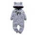 CHUOU Girls Boys Floral Autumn Animal Ear Long Sleeve Hooded Romper Jumpsuit Clothes