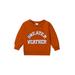 Baby Girls Autumn Casual Sweatshirts Sweater Weather Long Sleeve Crewneck Letter Patch Loose Fit Pullover Tops