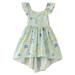 Toddler Summer Sleeveless Girls Flanged Strap Halter Floral Dress Casual Dress