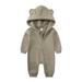 QIANGONG Baby Boys Bodysuits Solid Baby Boys Bodysuits Hooded Long Sleeve Baby Boys Bodysuits AG 12-18 Months