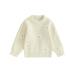 Musuos Baby Girls Sweater Daisy Floral Embroidery Knitted Pullover Sweatshirt Tops