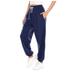 Lilgiuy Boys Girls Sport Sweatpant High Waisted Baggy Elastic Sweatpants Lounge Joggers Gym Athletic Fit with Pockets for Climbing Running Blue(5-12 Years)