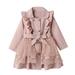 Cathalem Big Kid Coat Toddler Coats 5t Winter Coat Kids Baby Girls Solid Patchwork Tulle Bowknot Rain Jacket Winter Coats Outer Outfits (Red 2-3 Years)