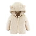 ZRBYWB Coats For Toddlers Baby Girls Boys Jacket Bear Ears Hooded Outerwear Zipper Warm Winter Coat Baby Boy Clothes