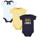 Hudson Baby Infant Boy Cotton Bodysuits Hola Ladies 3-Pack 6-9 Months