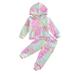 Thaisu Toddler Baby Girl Tie Dye Tracksuit Outfit Top and Pants 2Pcs Clothes Jogging Suits