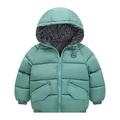 HBYJLZYG Hoodies Reversible Puffer Padded Jacket Toddler Baby Boys Girls Autumn Winter Cotton Solid Color Jacket Hooded Zipper Coat