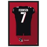 Bijan Robinson Atlanta Falcons Home Jersey Framed Art Print