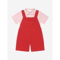 Rachel Riley Baby Boys Dungaree Set In 24 Mths Red