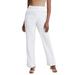 Plus Size Women's Wide Leg Gauze Pant by Jessica London in White (Size 14 W)